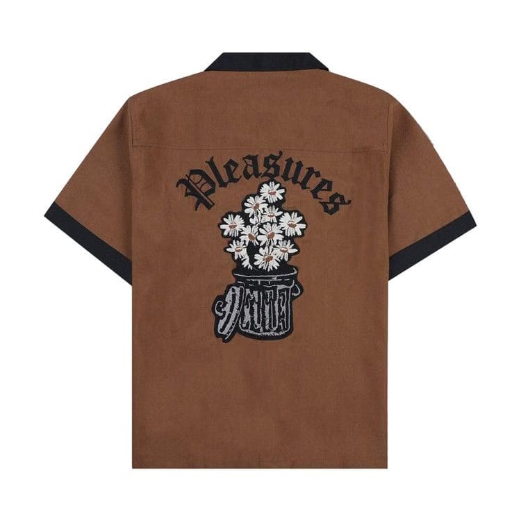 Pleasures Daisy Bowling Button Down Brown