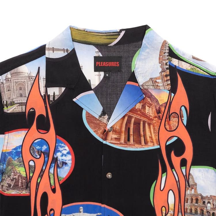 Pleasures 7 Wonder Camp Shirt Black
