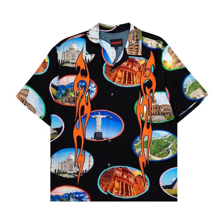 Pleasures 7 Wonder Camp Shirt Black