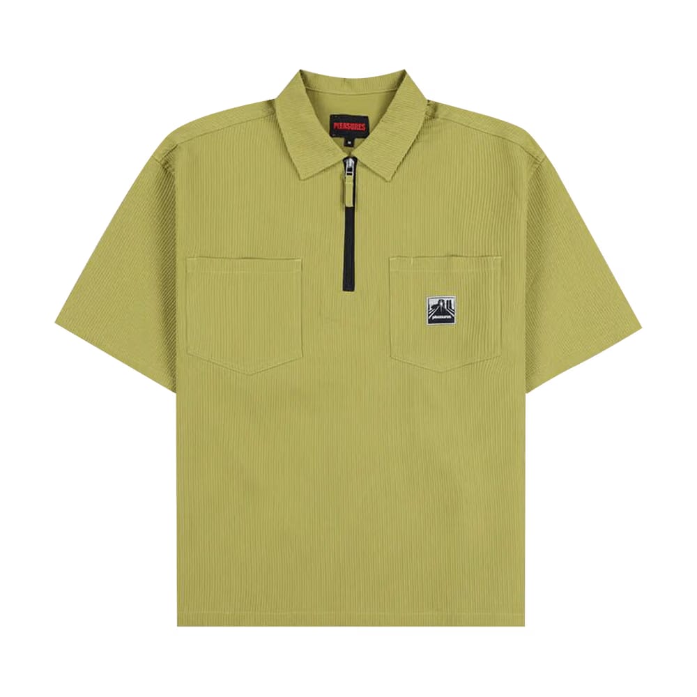 Pleasures Electron Zip Polo Olive