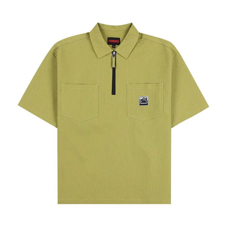 Pleasures Electron Zip Polo Olive