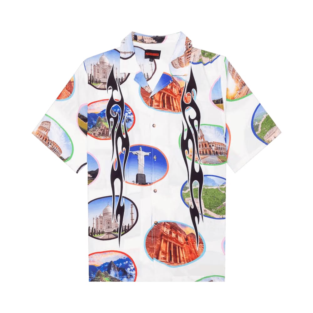 Pleasures 7 Wonder Camp Shirt White