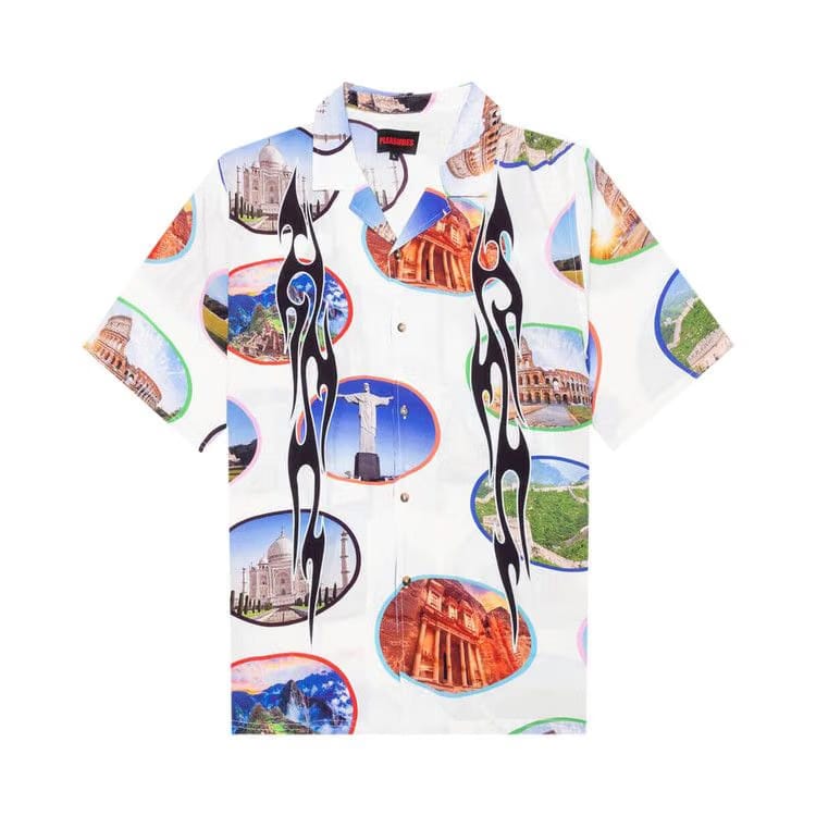Pleasures 7 Wonder Camp Shirt White