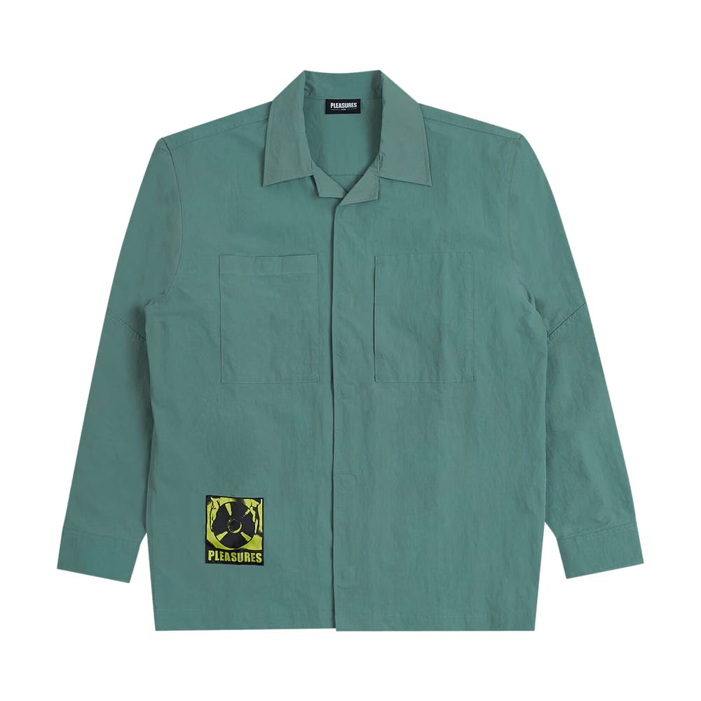 Pleasures Stare Long-Sleeve Overshirt Teal