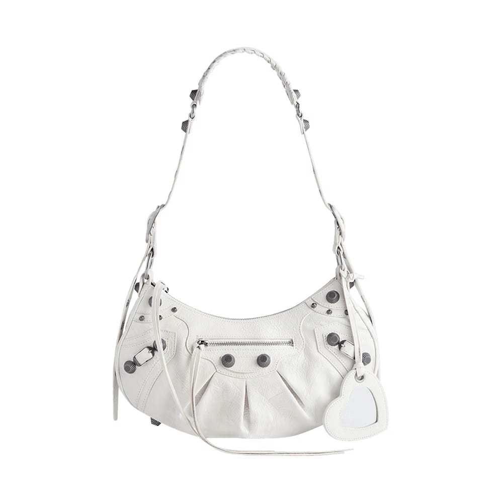 Balenciaga Le Cagole Small Shoulder Bag Optic White