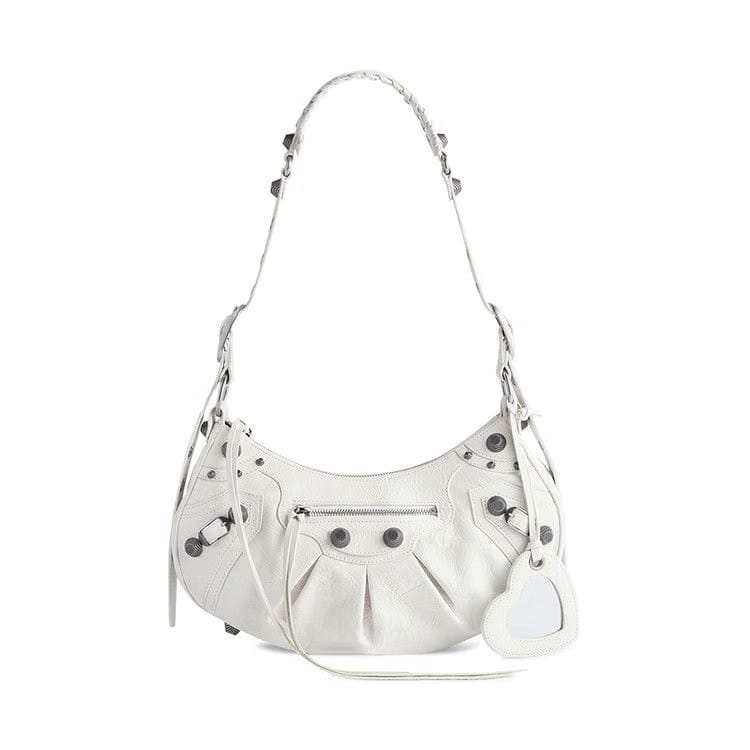 Balenciaga Le Cagole Small Shoulder Bag Optic White