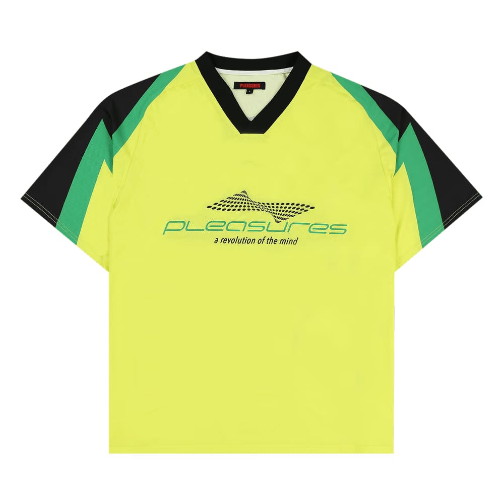 Pleasures Mind Soccer Jersey Lime