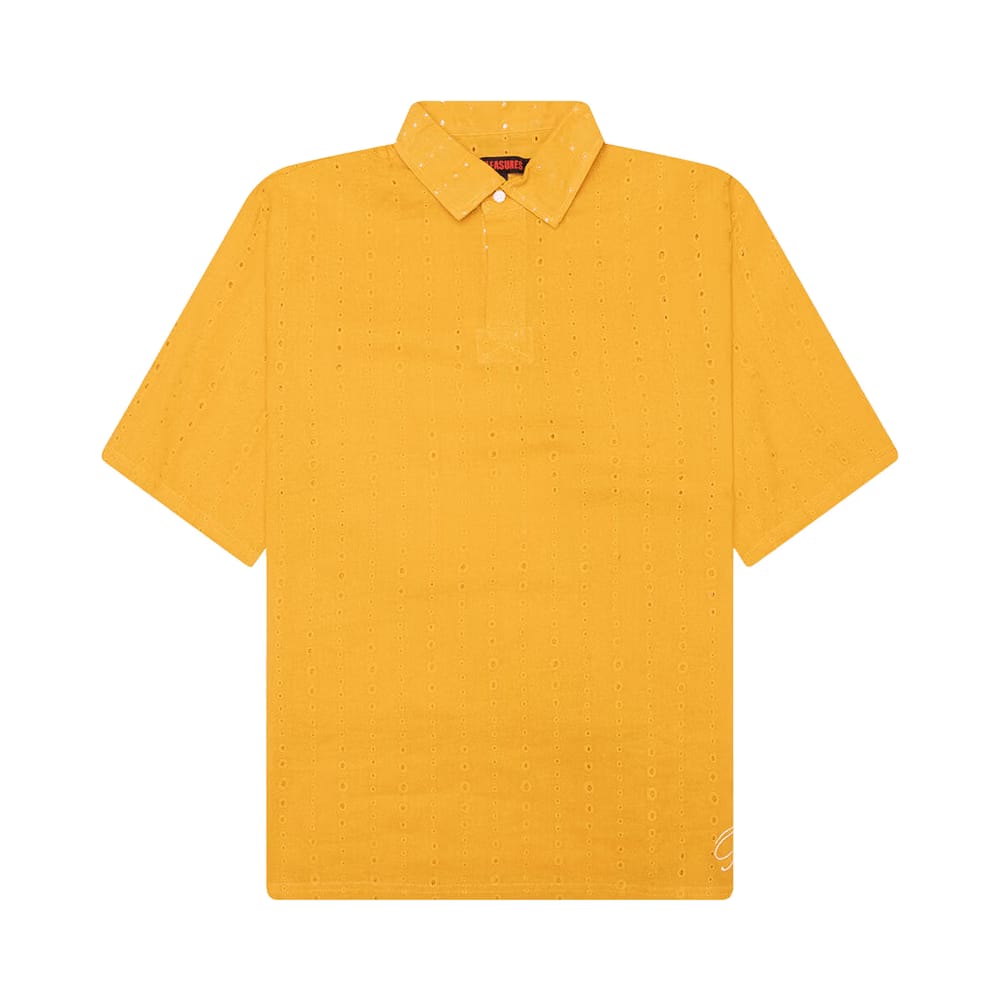 Pleasures Clarity Woven Polo Yellow