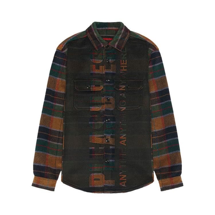 Pleasures Anytime Work Shirt Olive