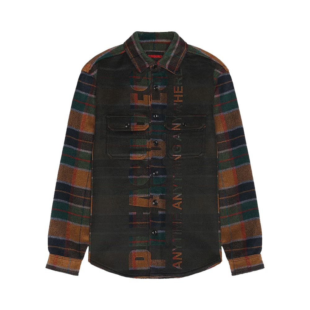 Pleasures Anytime Work Shirt Olive