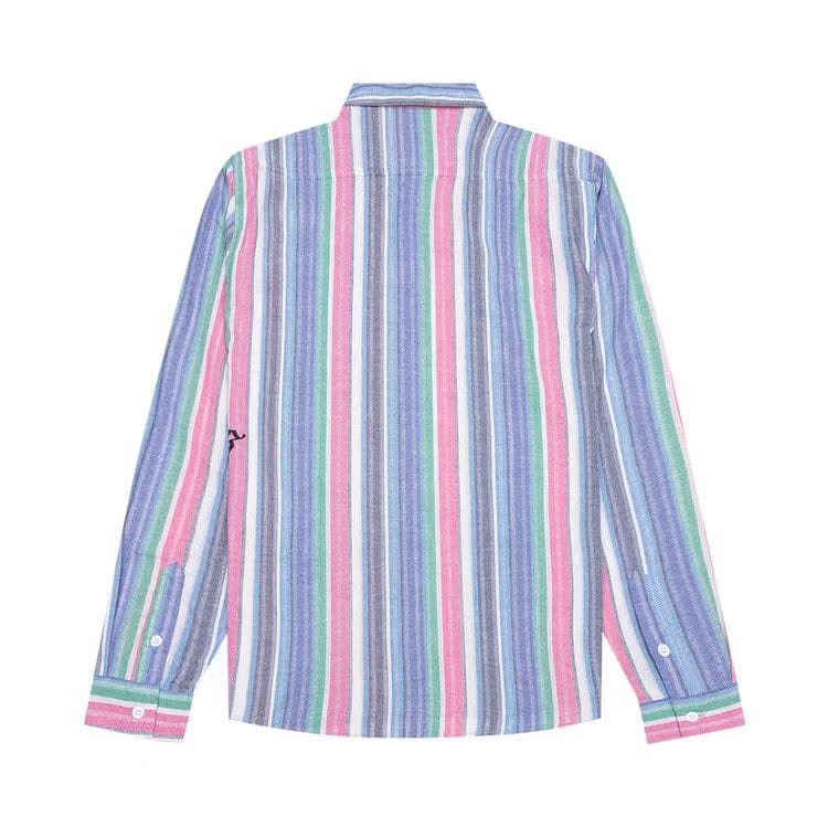 Pleasures Chapel Long-Sleeve Button Up Shirt Blue