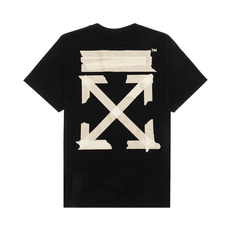 Off-White Tape Arrows Shorts Sleeve Over T-Shirt Black