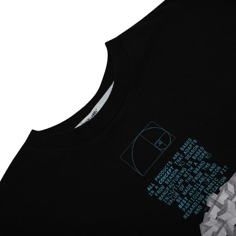 Off-White Dripping Arrows Shorts Sleeve Over T-Shirt Black