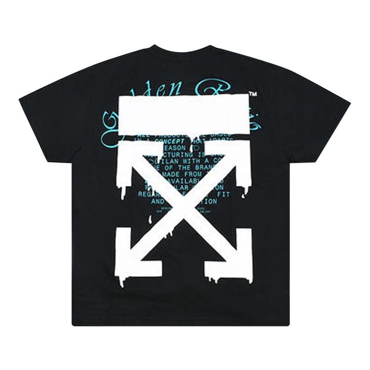 Off-White Dripping Arrows Shorts Sleeve Over T-Shirt Black