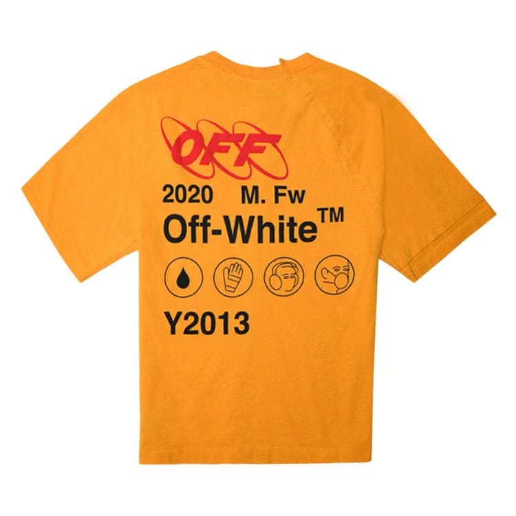 Off-White Industrial Y013 Shorts-Sleeve Recon T-Shirt Yellow/Black