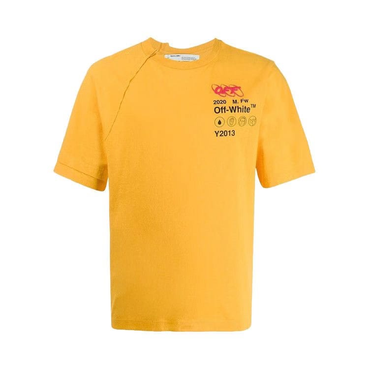 Off-White Industrial Y013 Shorts-Sleeve Recon T-Shirt Yellow/Black