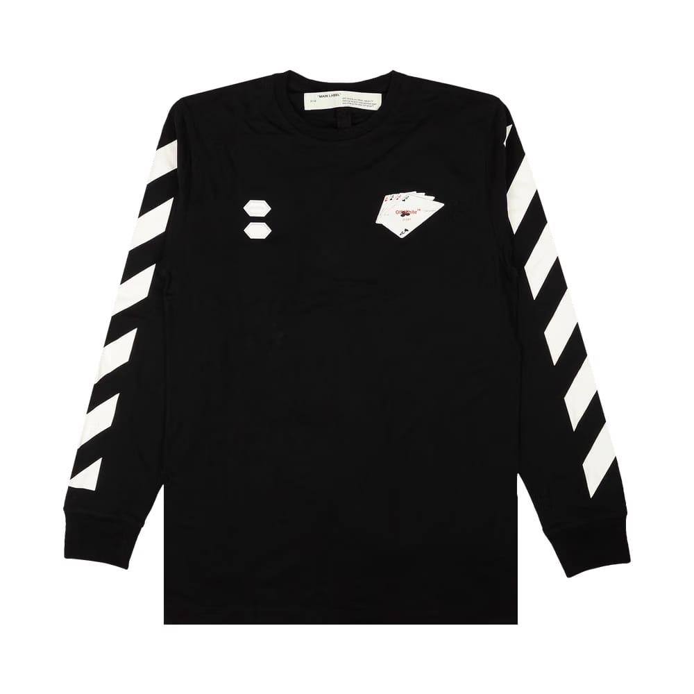 Off-White Diag Hand Card T-Shirt Black
