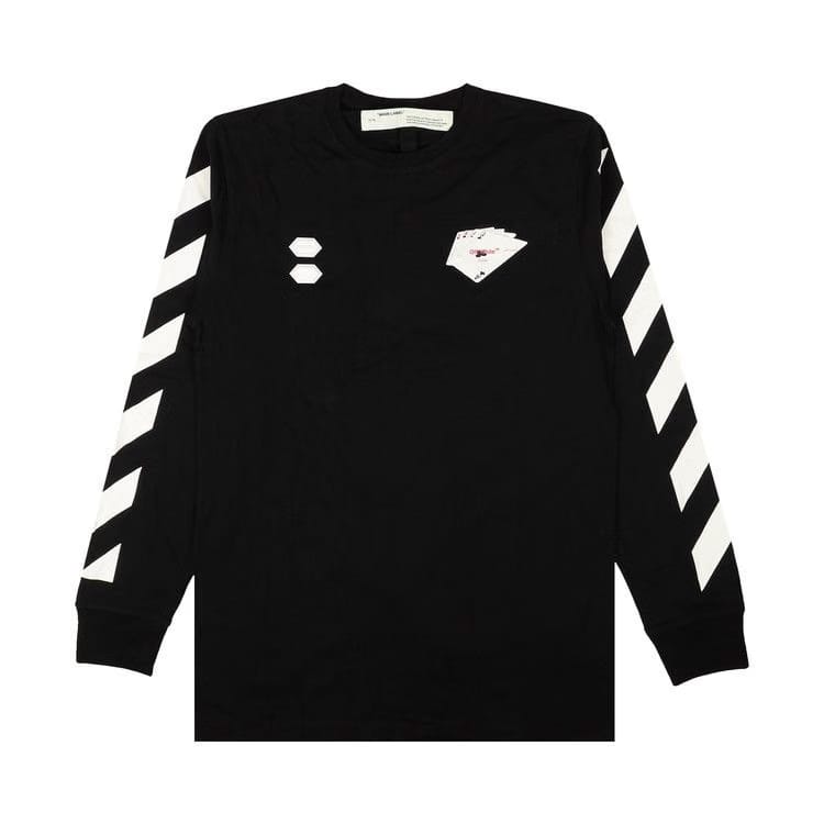 Off-White Diag Hand Card T-Shirt Black