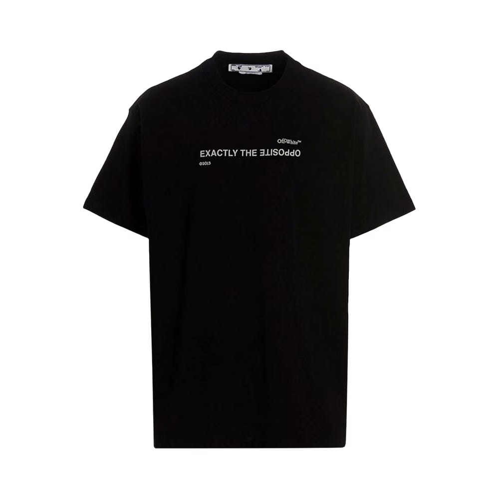 Off-White Spiral Shorts-Sleeve T-Shirt Black/White