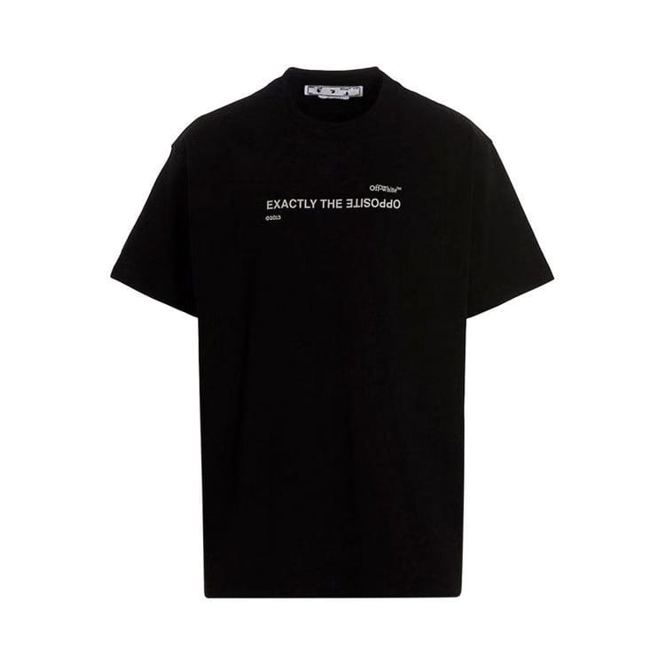 Off-White Spiral Shorts-Sleeve T-Shirt Black/White