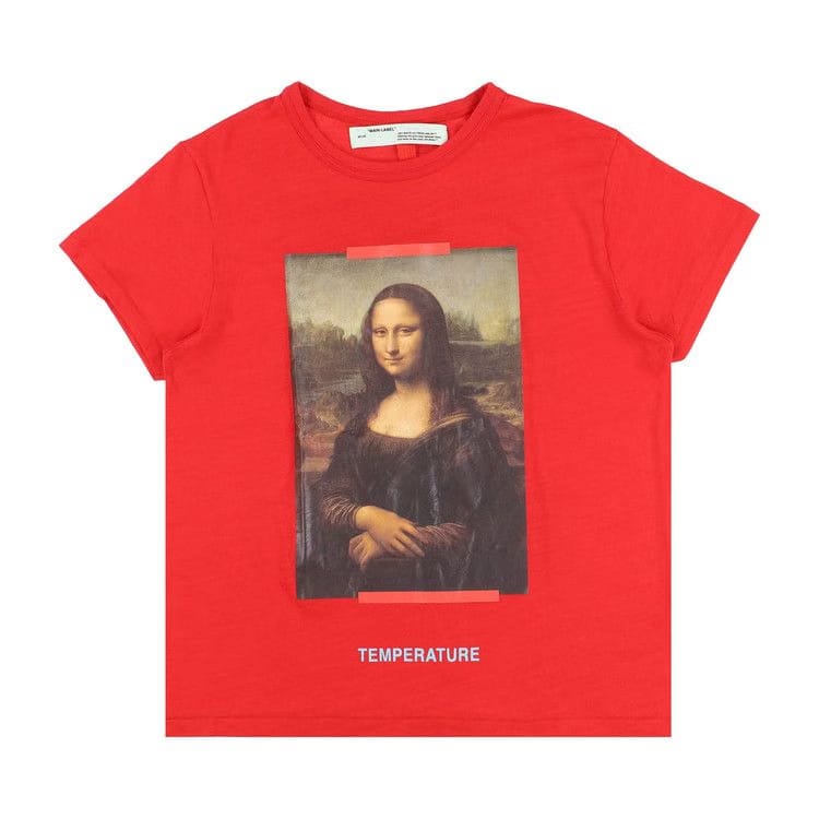 Off-White Temperature Shorts-Sleeve T-Shirt Red