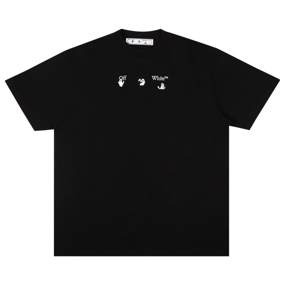 Off-White Peace Worldwide Shorts-Sleeve Over T-Shirt Black/Green