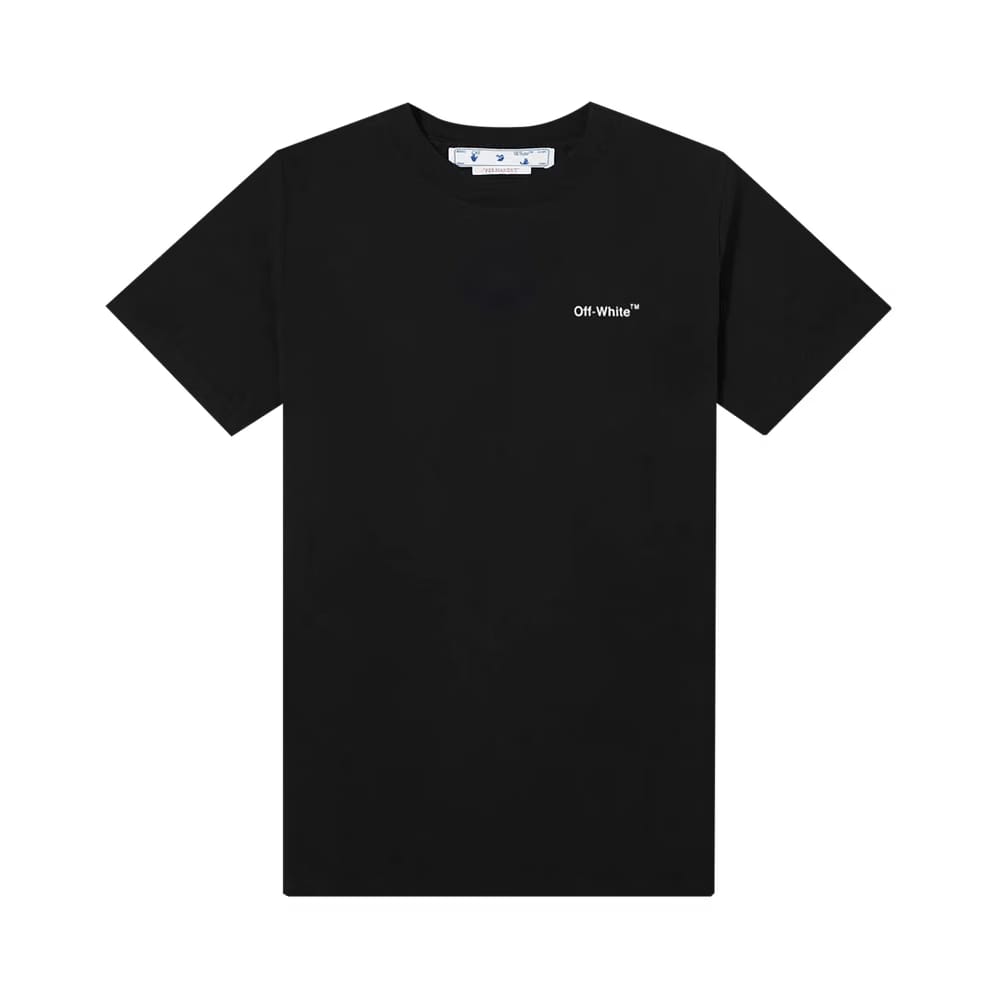 Off-White Wave Diag Slim T-Shirt Black/White