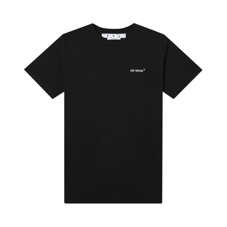 Off-White Wave Diag Slim T-Shirt Black/White
