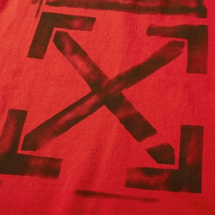 Off-White Impressionism Diagonal Stencil T-Shirt Red