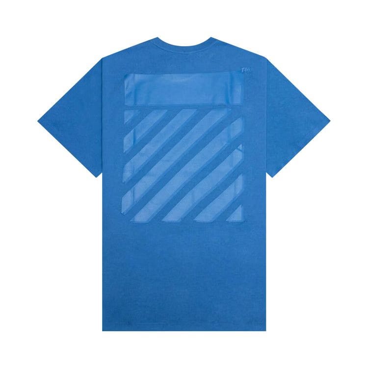 Off-White Diag Tab Over Shorts-Sleeve T-Shirt Peacock
