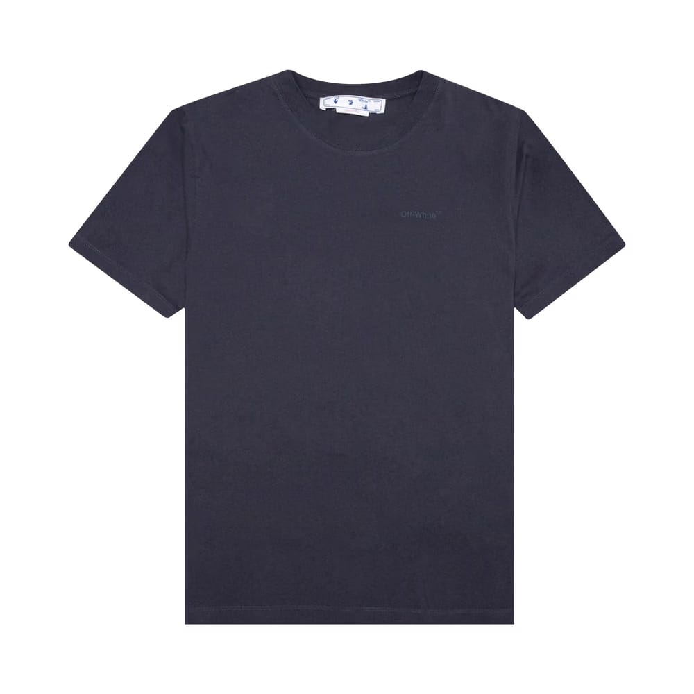 Off-White Diag Tab Slim Shorts-Sleeve T-Shirt Outer Space