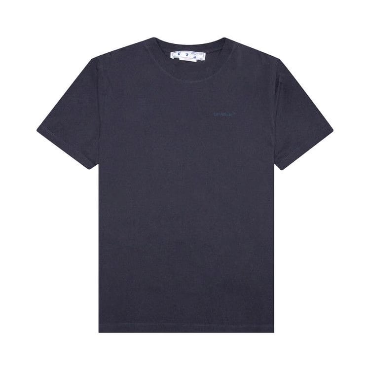 Off-White Diag Tab Slim Shorts-Sleeve T-Shirt Outer Space