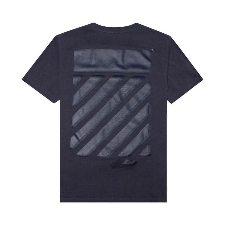 Off-White Diag Tab Slim Shorts-Sleeve T-Shirt Outer Space