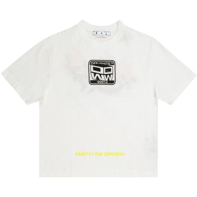 Off-White Wizard Eye Over Skate Shorts-Sleeve T-Shirt White/Black