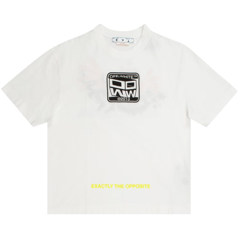 Off-White Wizard Eye Over Skate Shorts-Sleeve T-Shirt White/Black