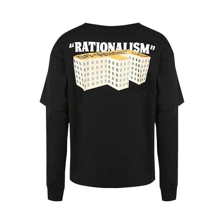 Off-White Building Double Sleeve T-Shirt Black Multi Color