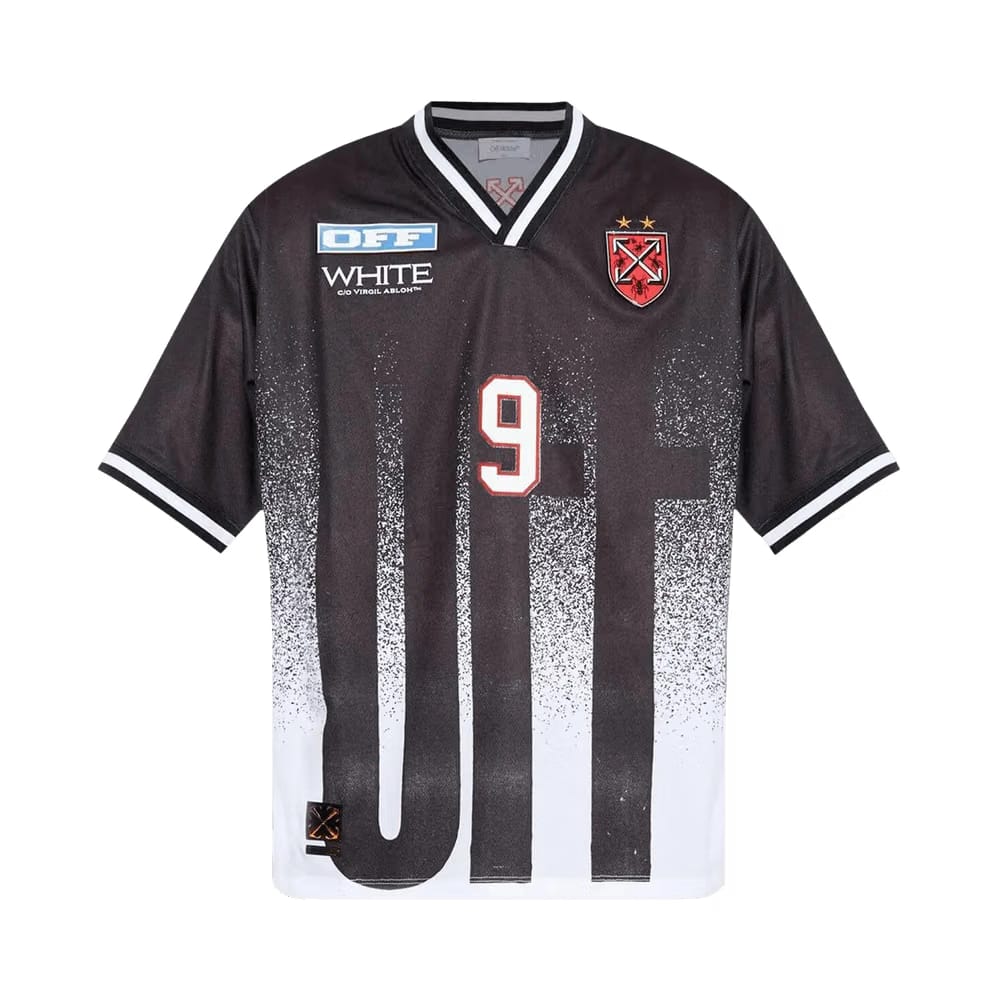 Off-White Big Off Gradient Soccer Shorts-Sleeve T-Shirt Black/White