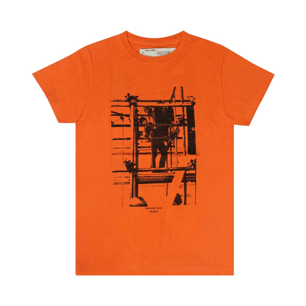 Off-White Industrial Print T-Shirt Orange