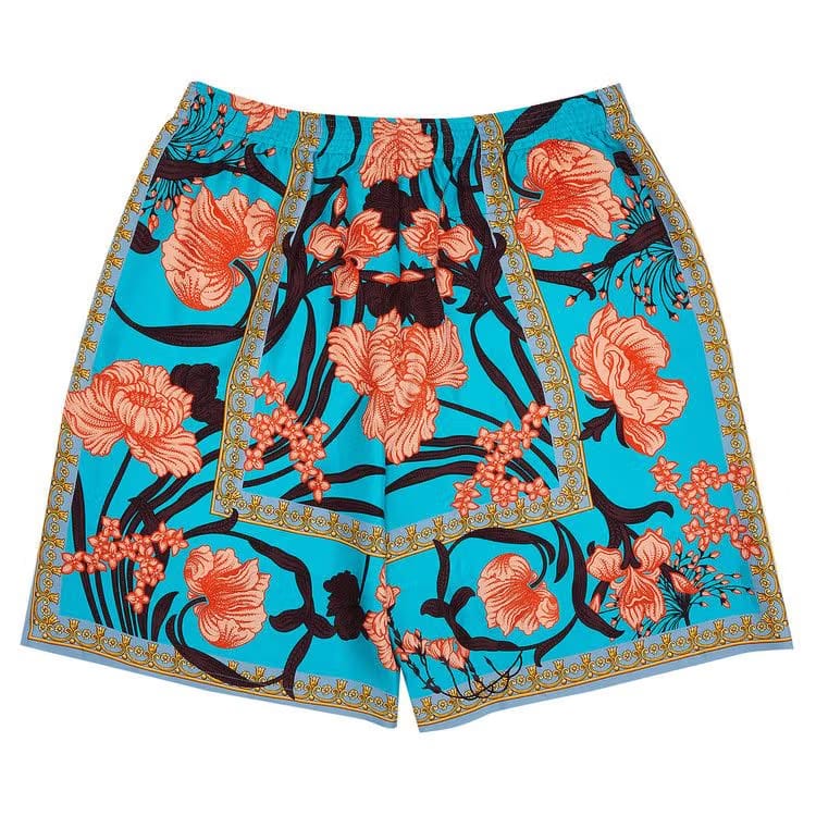 Versace Printed Shorts Blue/Orange