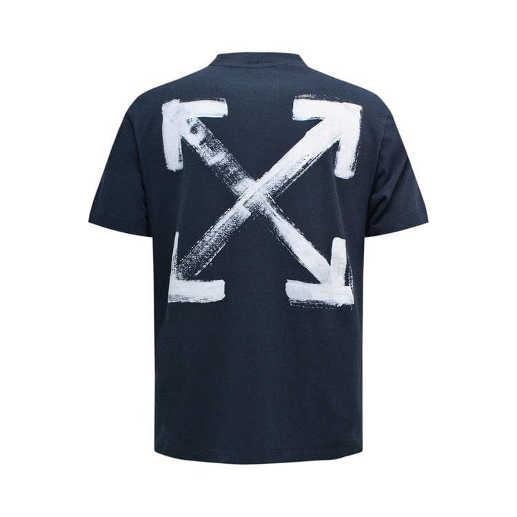 Off-White Paint Arrow Slim Shorts-Sleeve T-Shirt Outerspace/White