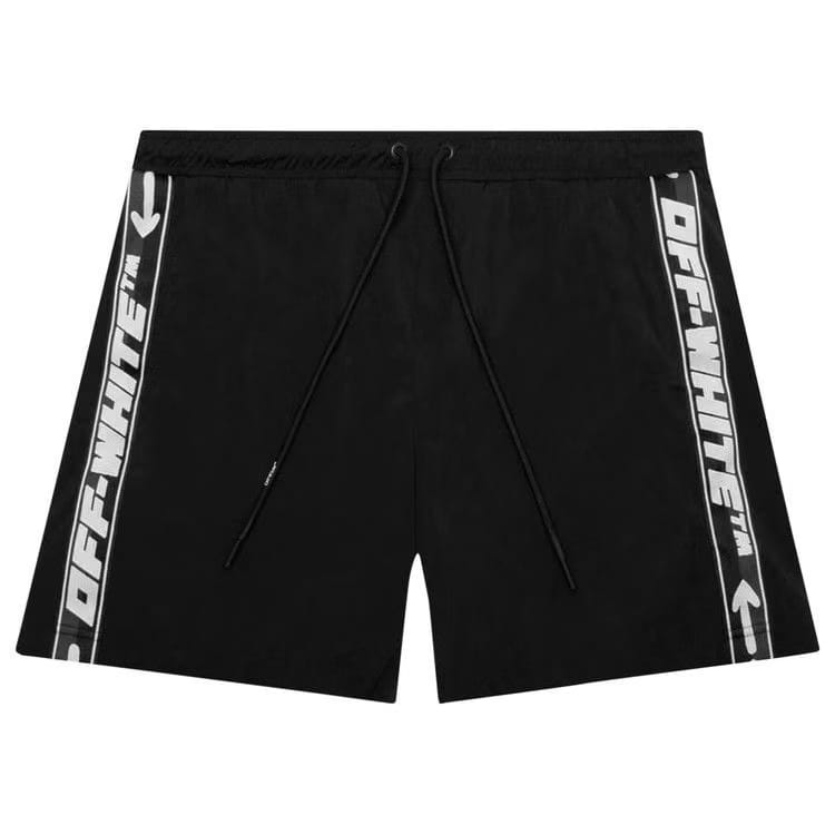 Off-White ATHL Logoband Swimshorts Black/White