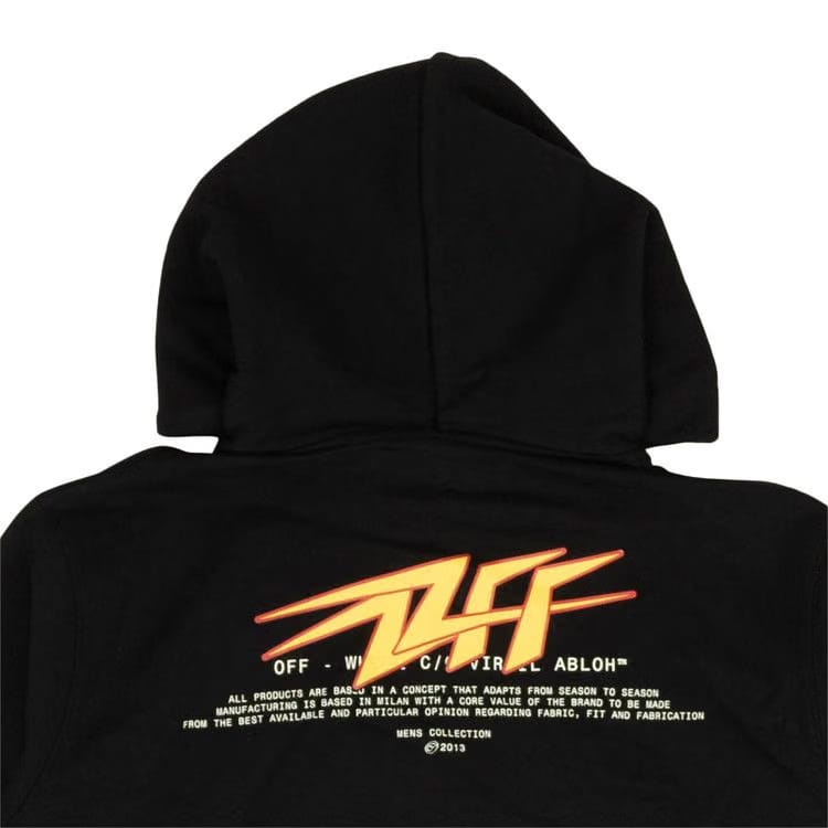 Off-White Thunder Slim Zip Hoodie Black/Yellow