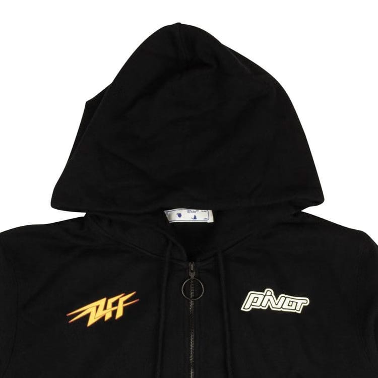Off-White Thunder Slim Zip Hoodie Black/Yellow