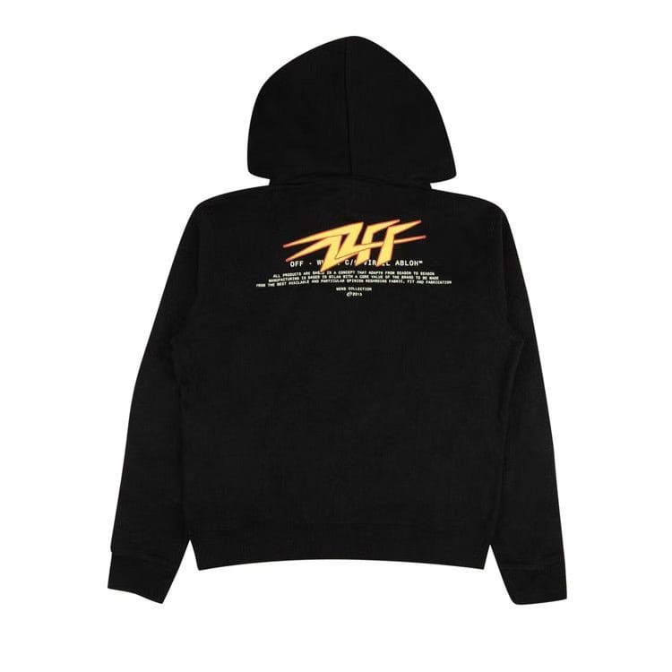 Off-White Thunder Slim Zip Hoodie Black/Yellow