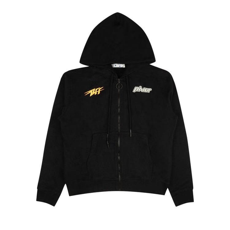 Off-White Thunder Slim Zip Hoodie Black/Yellow