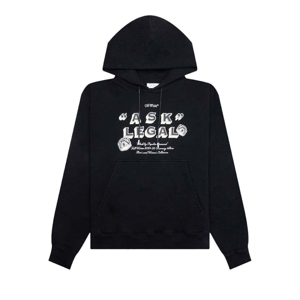 Off-White Arrow Ask Legal Skate Hoodie Black/White