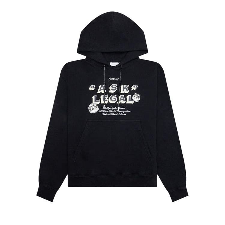 Off-White Arrow Ask Legal Skate Hoodie Black/White