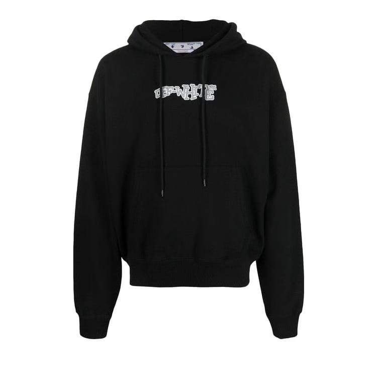 Off-White Carlos Type Over Hoodie Black/White