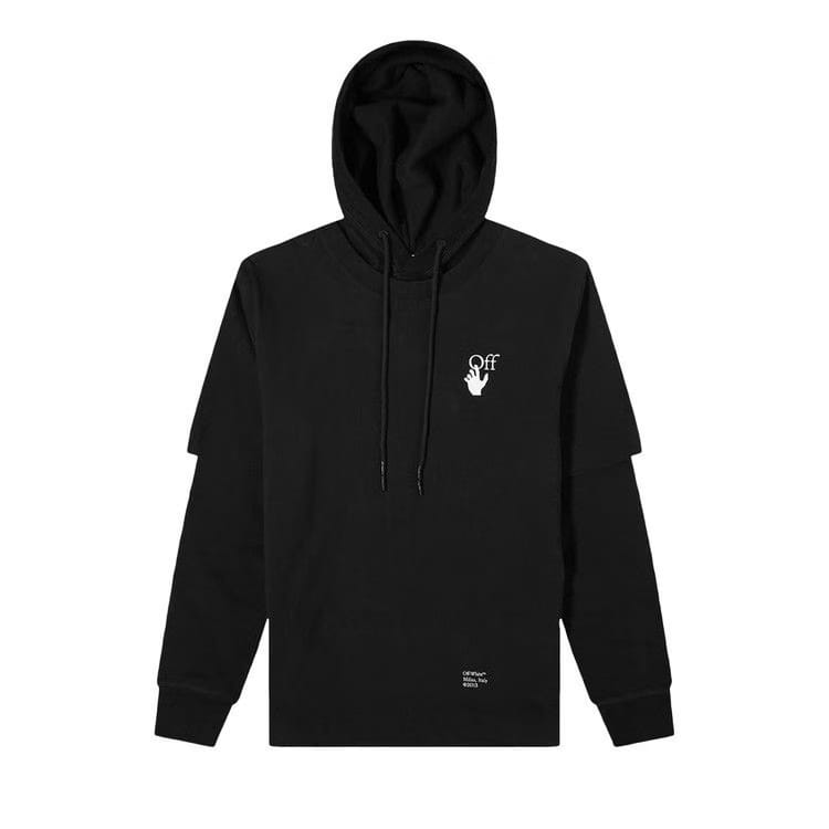 Off-White Caravaggio Arrow DBL Sleeve Hoodie Black