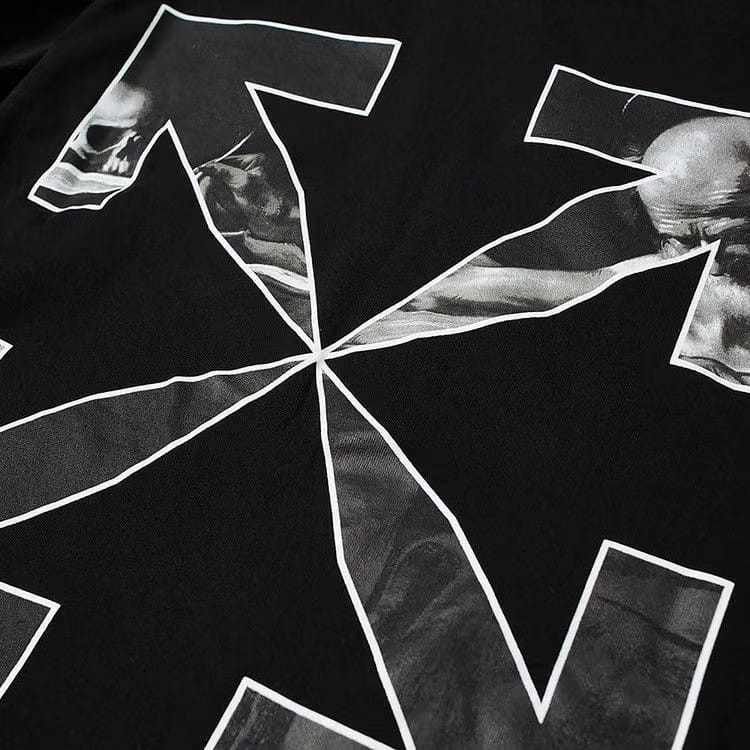 Off-White Caravaggio Arrow DBL Sleeve Hoodie Black